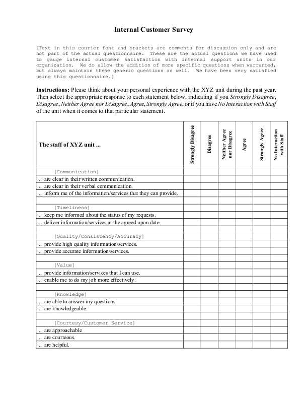 Internal Customer Satisfaction Survey Icma Org - 