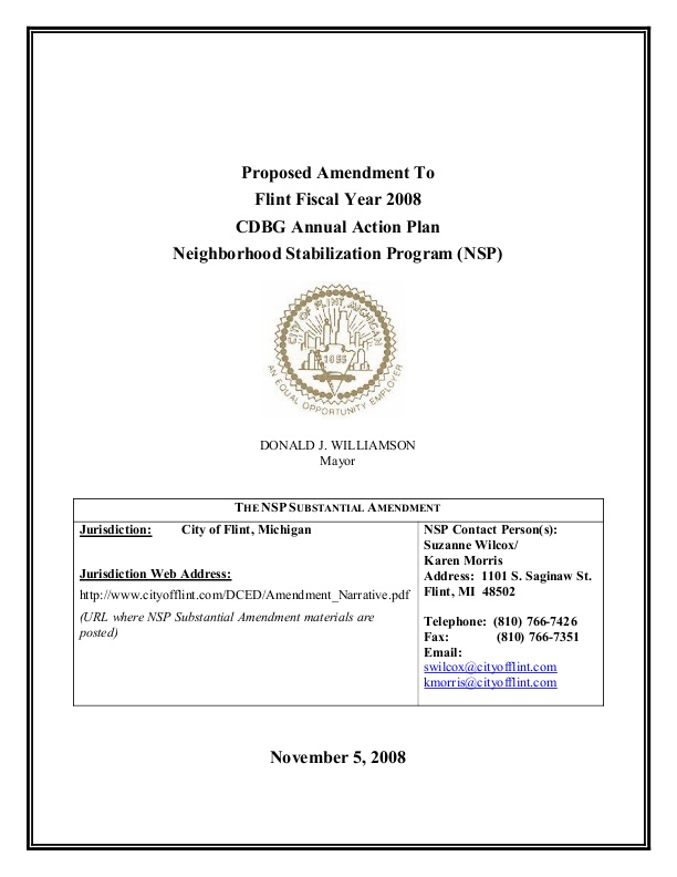 Flint Cdbg Annual Action Plan Icma Org