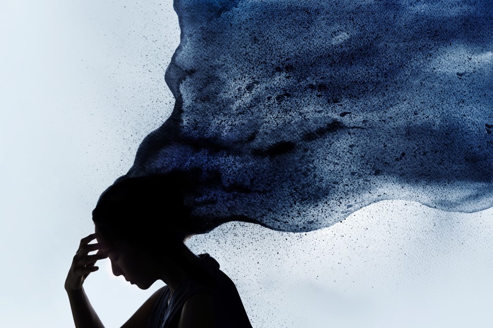 Abstract image of a woman whose mental health is suffering