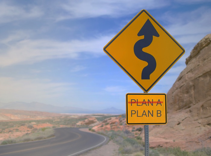 Picture of a Street Sign saying Plan A and Plan B