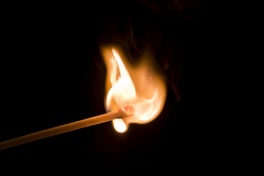 Image of lit match