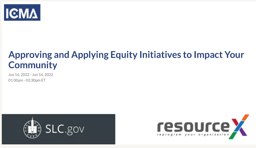 PPT: Approving and Applying Equity Initiatives to Impact Your Community ...