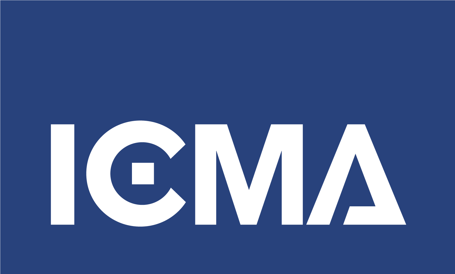 ICMA logo with blue background