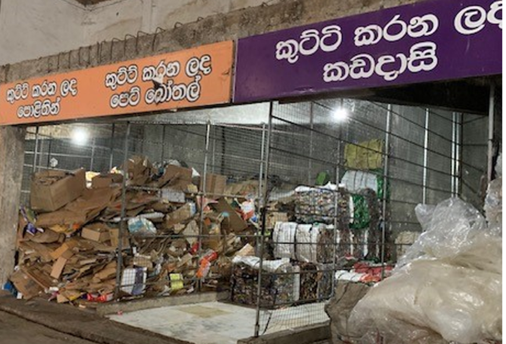 In Moratuwa, Sri Lanka materials are stored for future sale. 