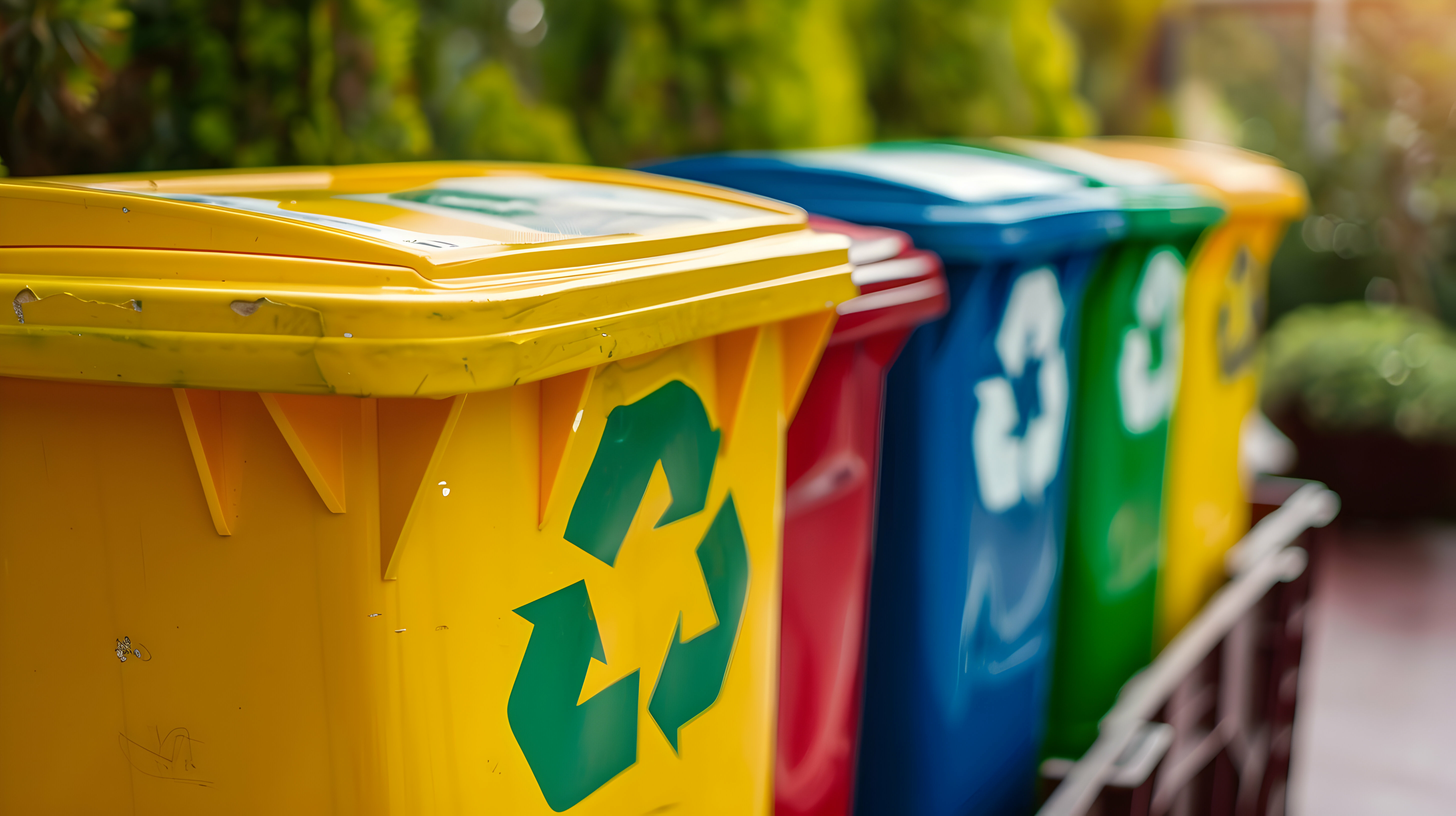 recycling bins