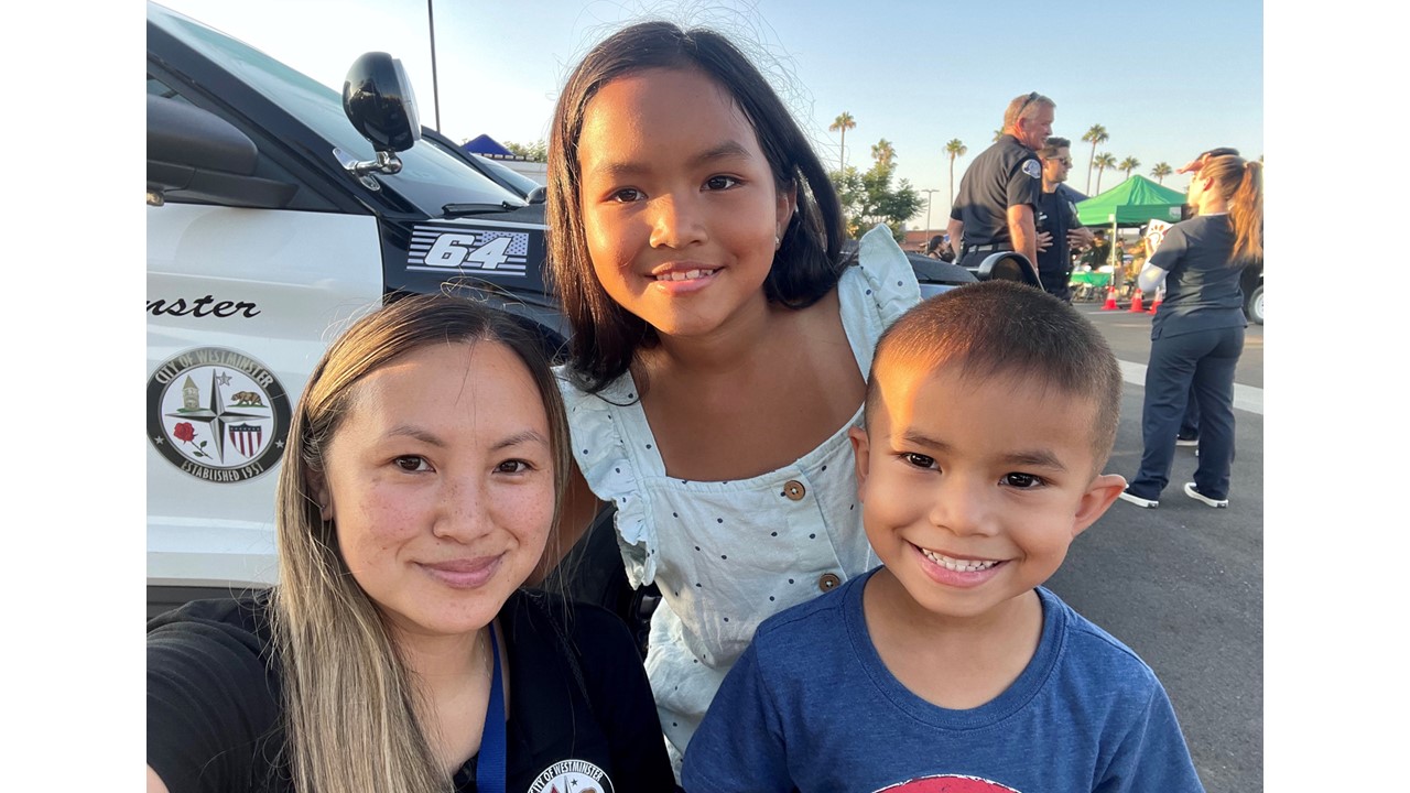 Christine Cordon and her children