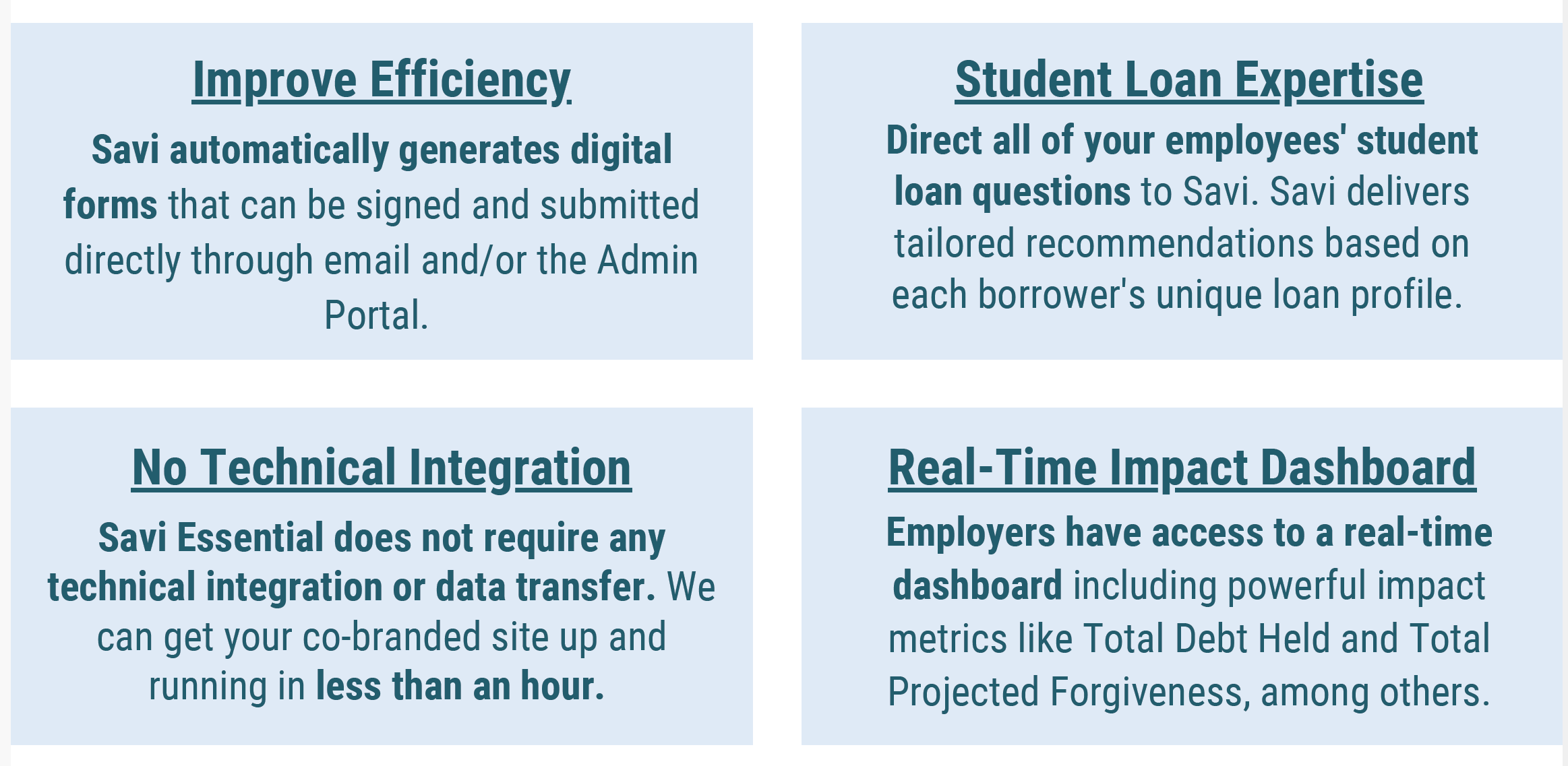 Savi benefits Explained