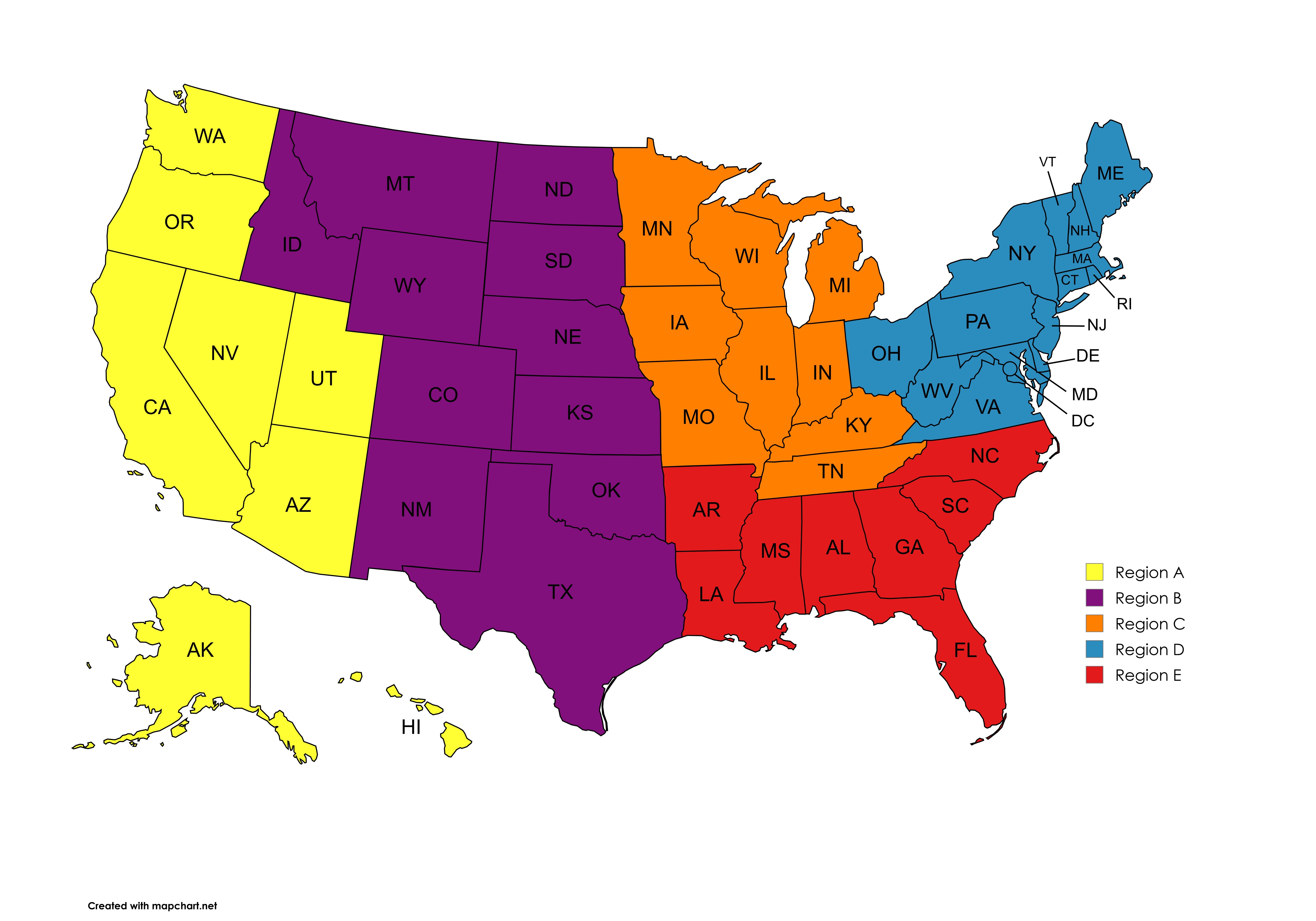 New US Regional Map