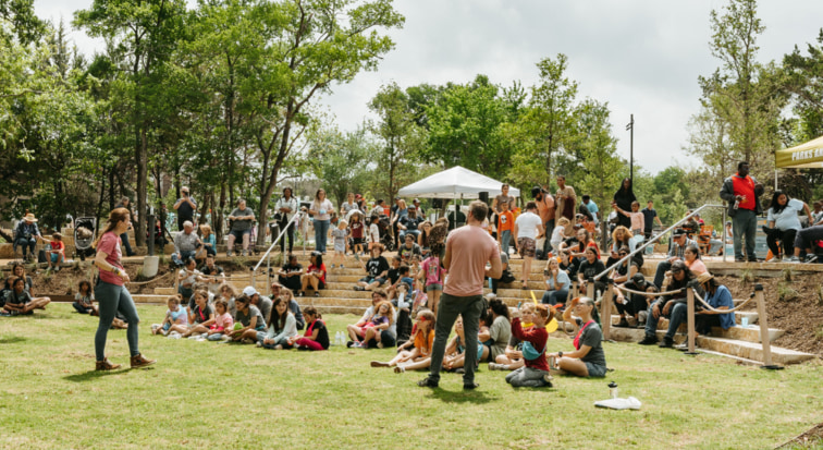 Traphene Hickman Library in a Park