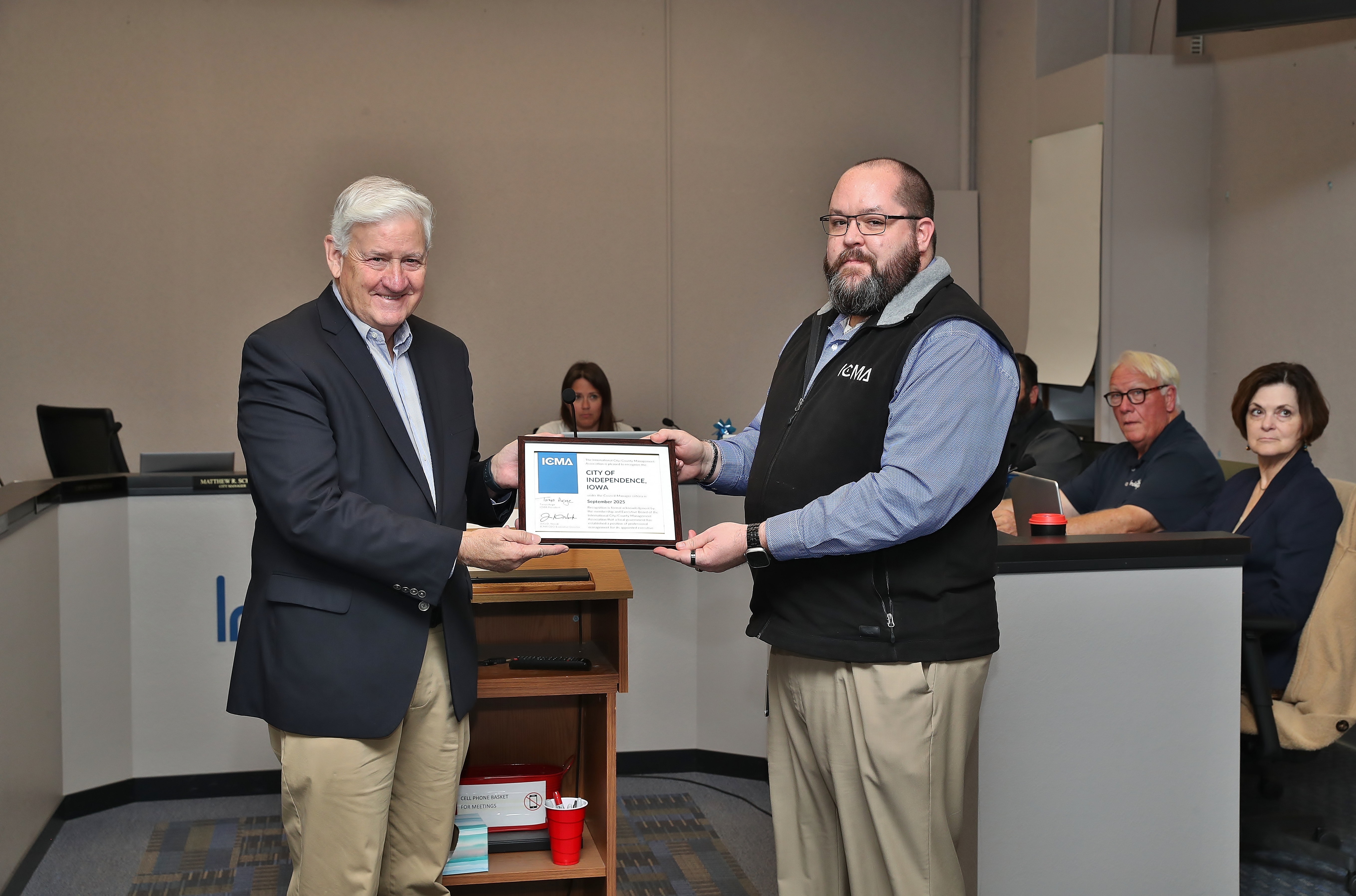 Council-Manager recognition ceremony.