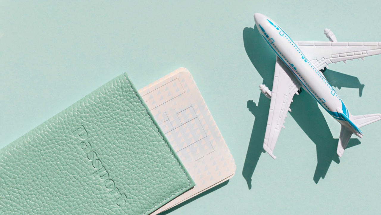 Image of passport and plane