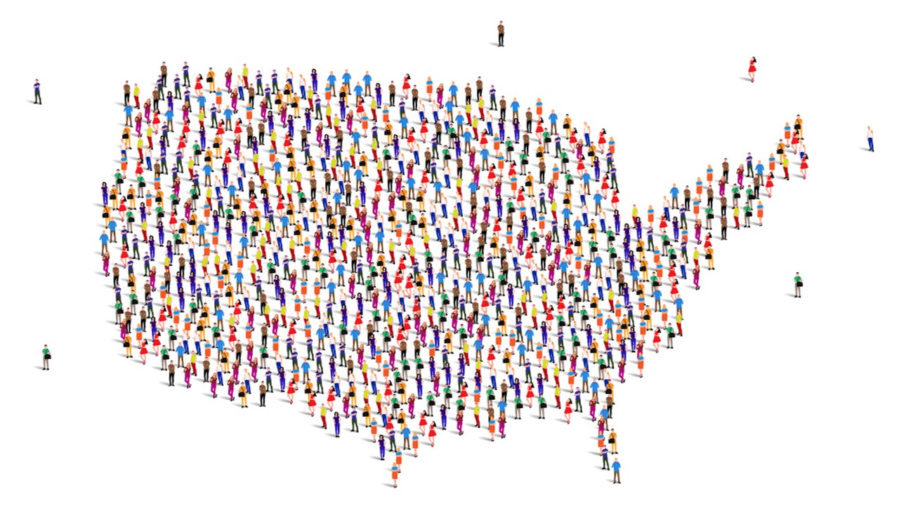 Illustration of USA map 