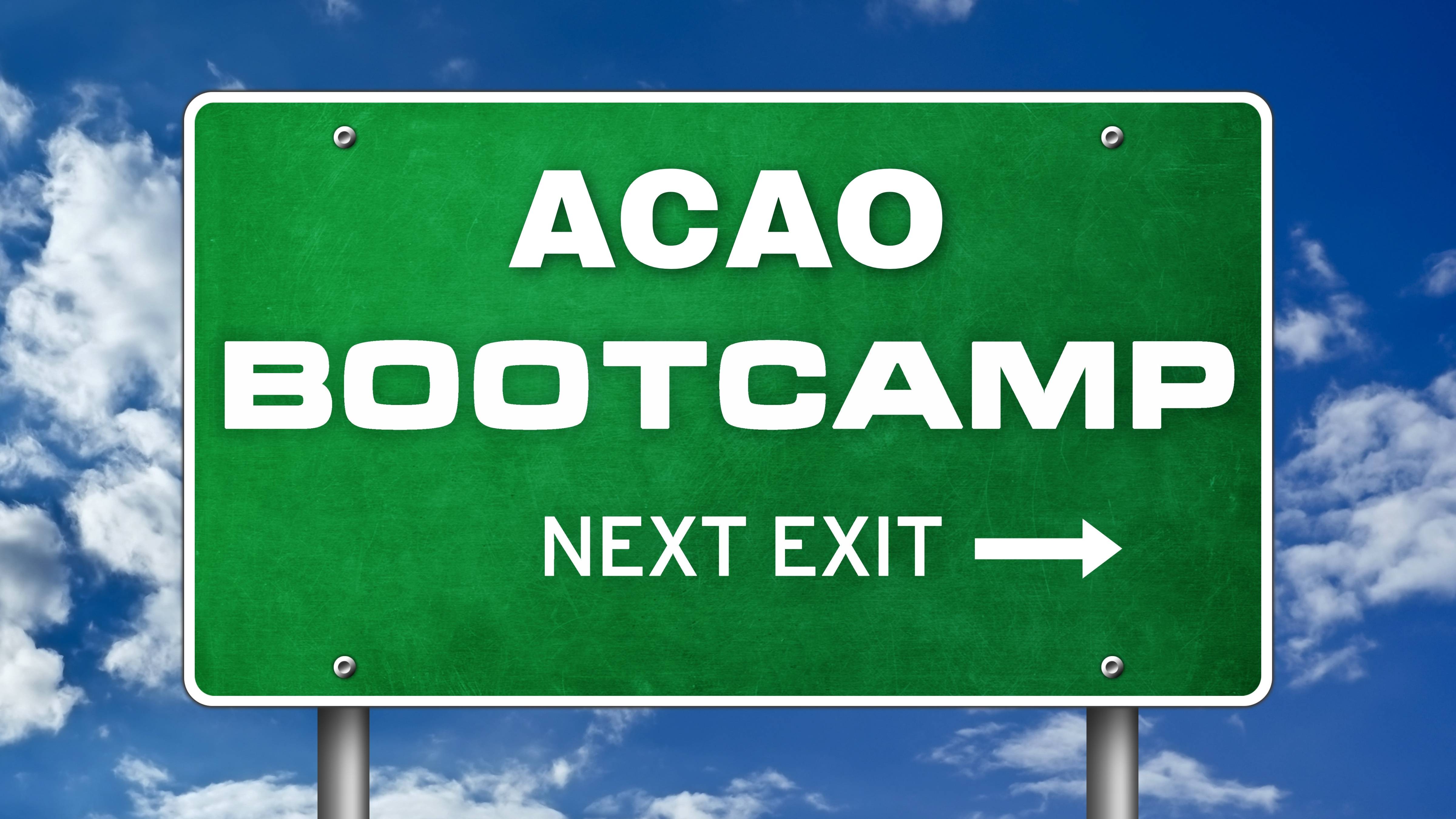 New ACAO Bootcamp – The Strategic Number Two