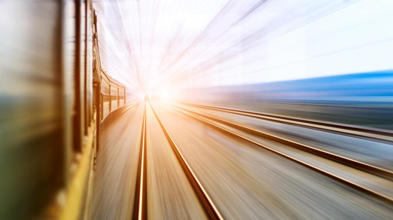 Image of fast-moving train