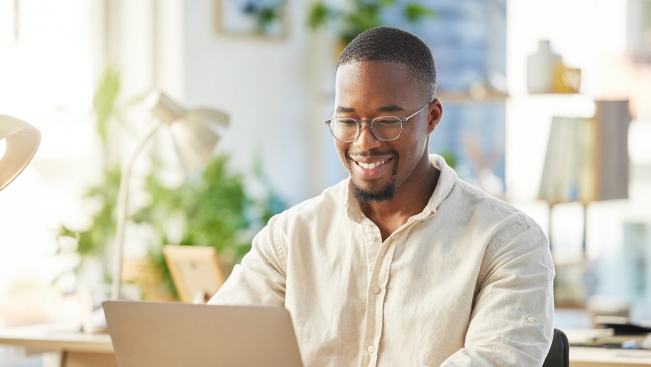 Man at laptop