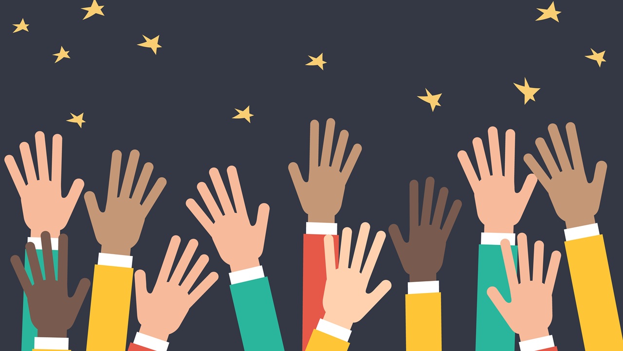 Image of hands raised