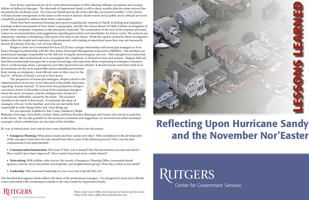 Reflecting Upon Hurricane Sandy and the November Nor’Easter | icma.org