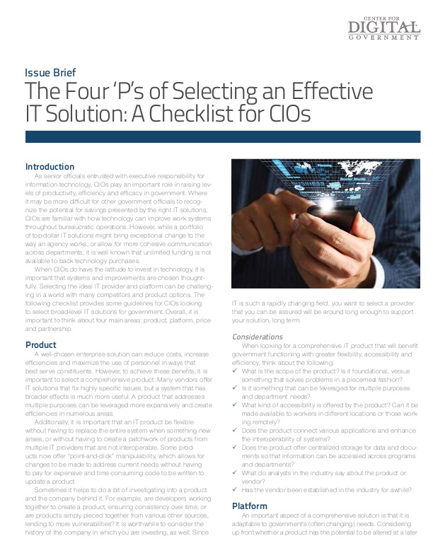 The Four P's of Selecting an Effective IT Solution: A Checklist for ...