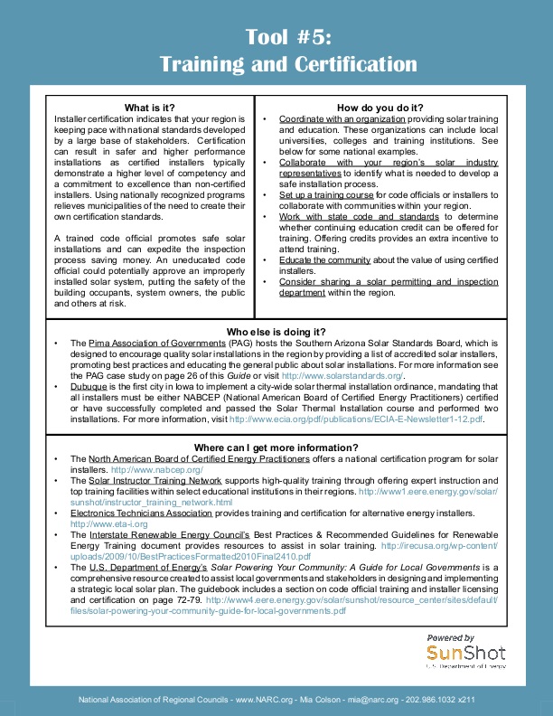 Training and Certification Fact Sheet | icma.org