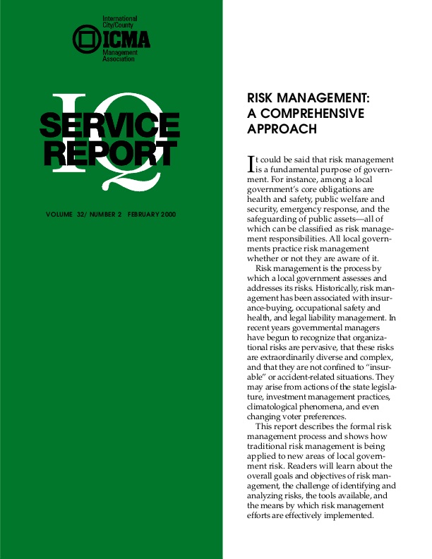 Risk Management A Comprehensive Approach Icma Org Risk Management A Comprehensive Approach Icma Org
