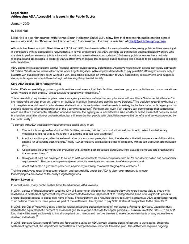 Addressing ADA Accessibility Issues in the Public Sector | icma.org