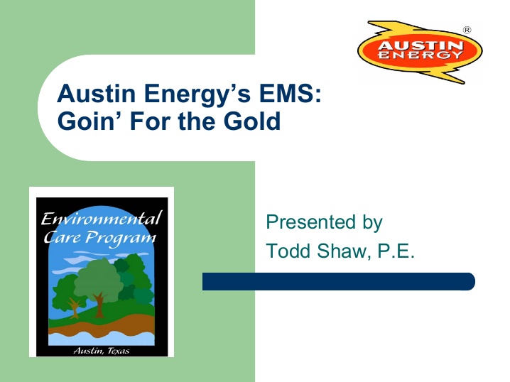 Austin EMS Austin Energy presentation