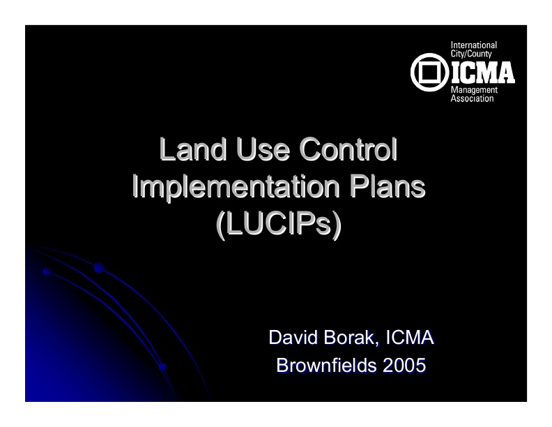 Land Use Controls Implementation Plans (LUCIPs)