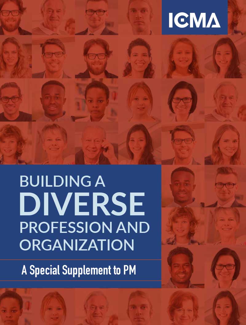 cover of supplement to PM on diversity in the profession and ICMA