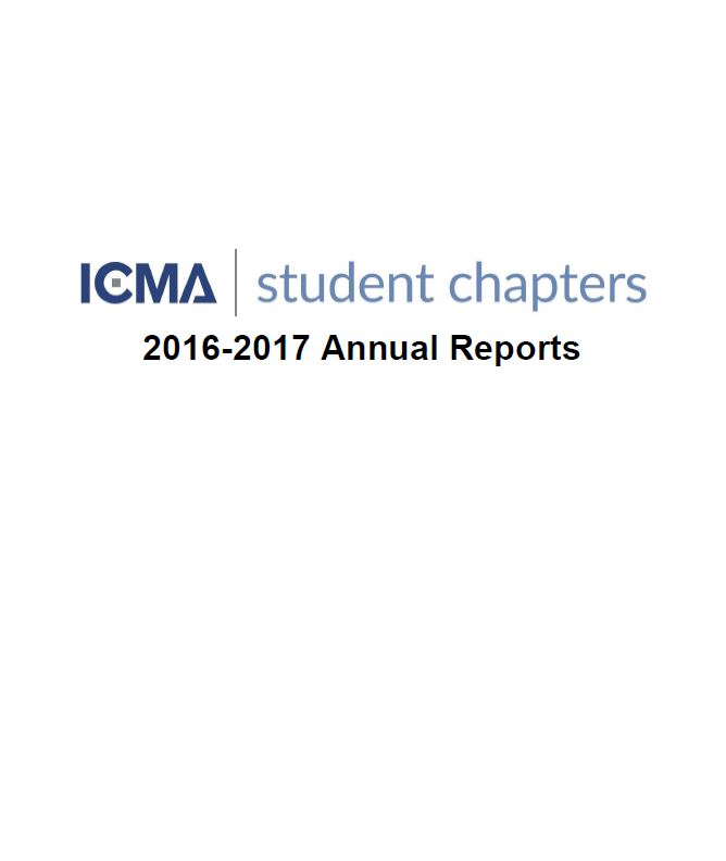 ICMA Student Chapter Annual Reports, 2016-17 | icma.org