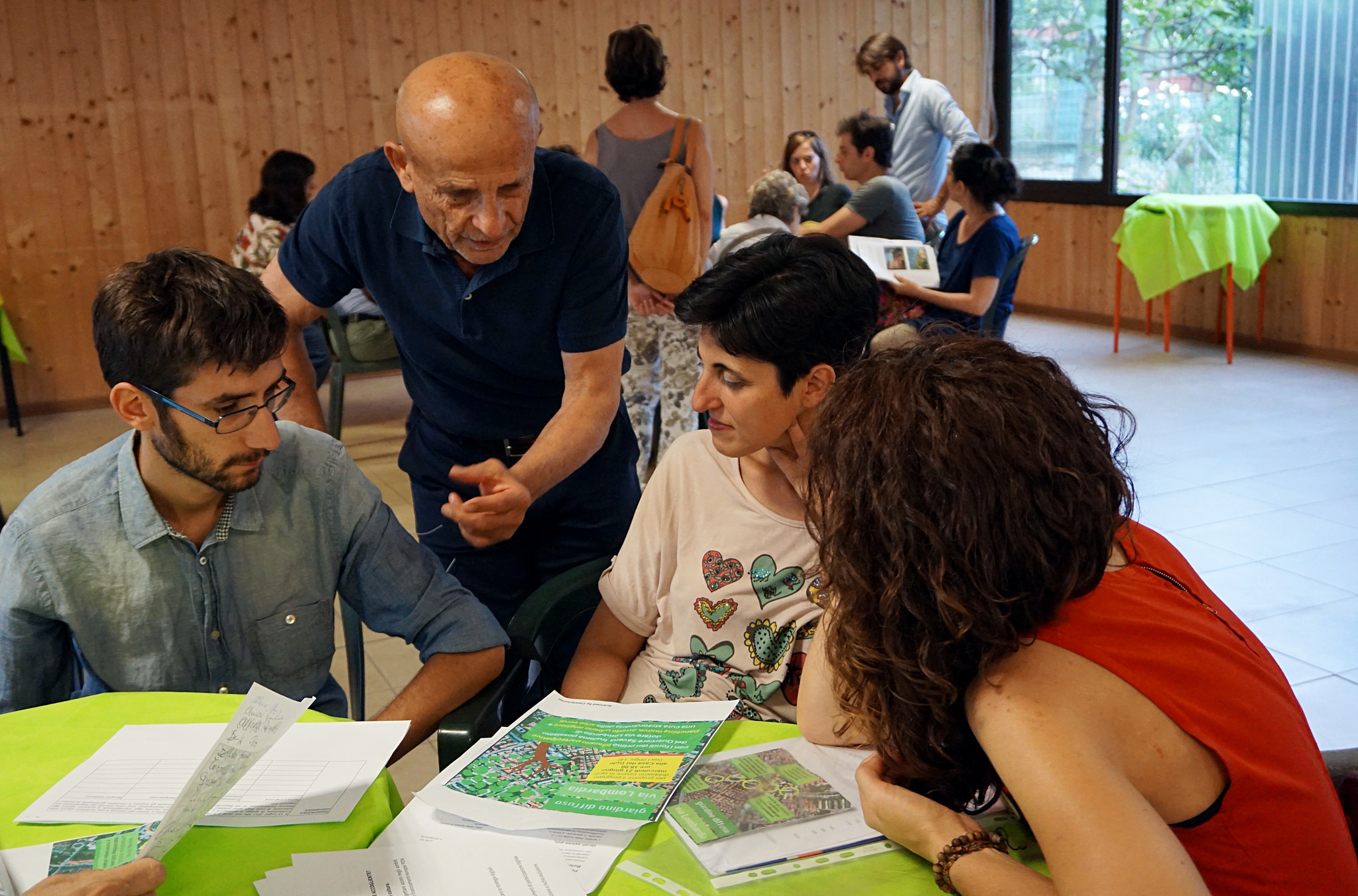 citizens collaborating on local government project