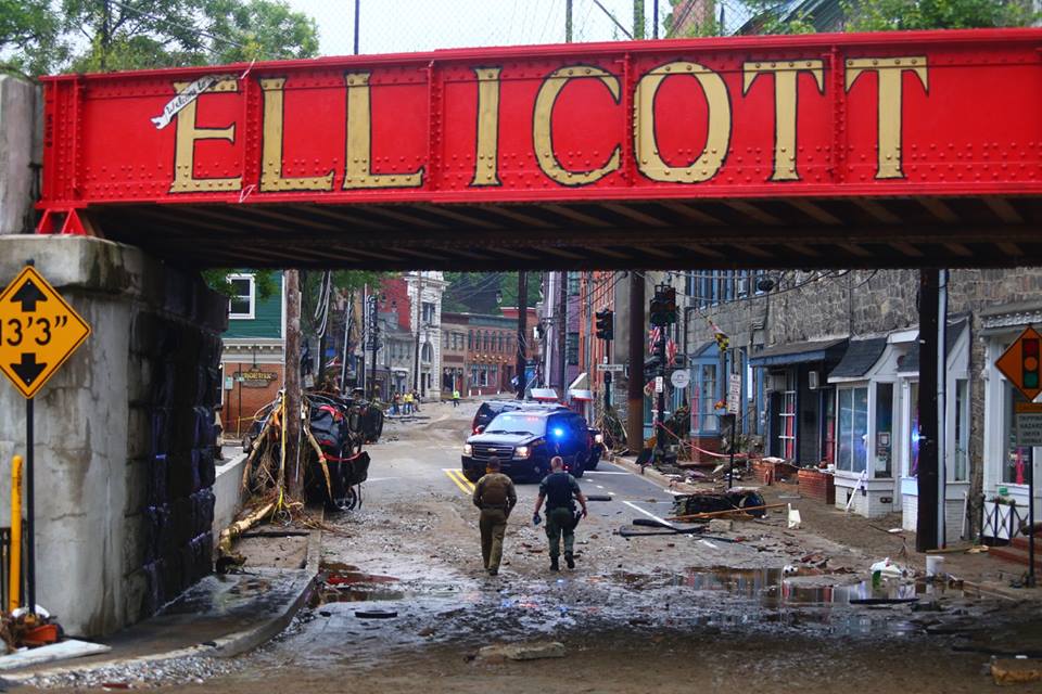 Flood ravaged Ellicott City Maryland