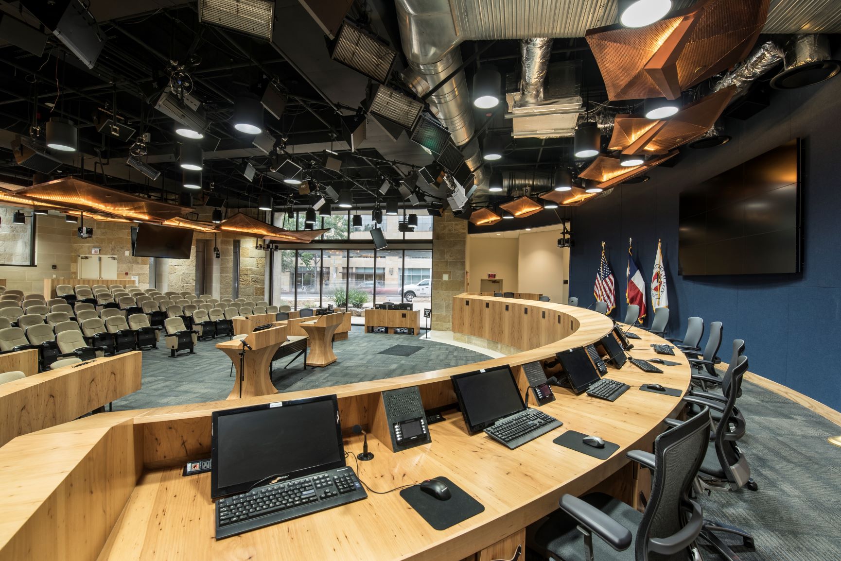 empty city council chambers