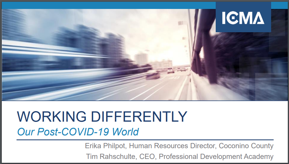 Covid 19 Resources Working Differently In A Post Covid 19 World Icma Org