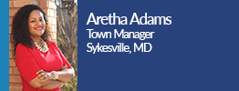 headshot of aretha adams town manager of sykesville maryland