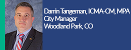 headshot of darrin tangeman, icma-cm, mpa, the city manager of woodland park, colorado