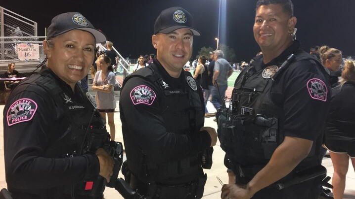 Photo of three officers from the Buckeye Police Department