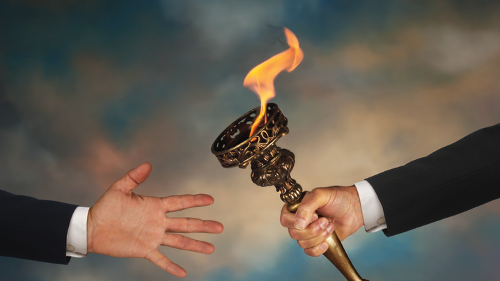 passing torch