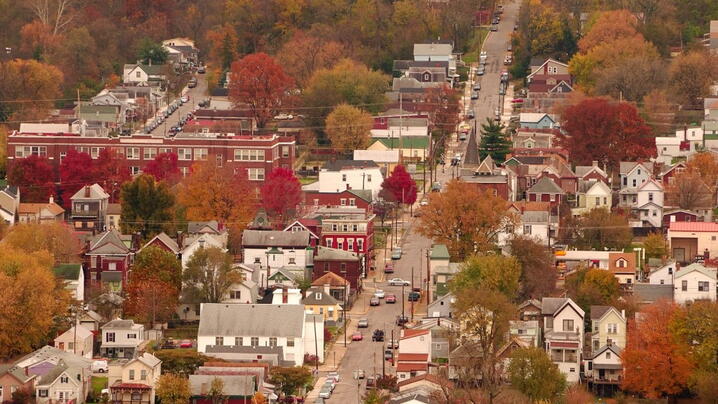Photo of small town main street