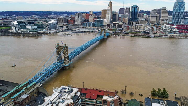 Photo of 2018 Ohio River flood in Cincinnati