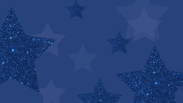 Background of blue color and stars