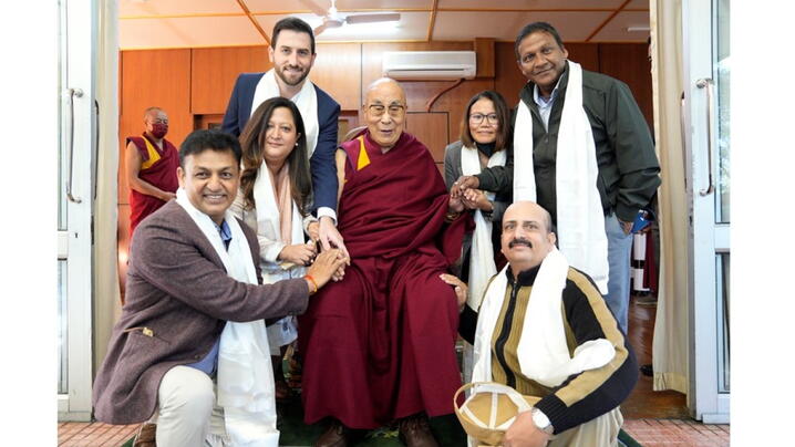ICMA staff and others with the Dalai Lama