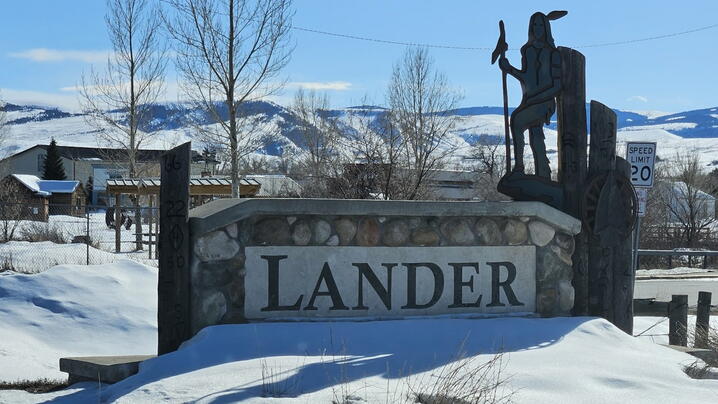 Image of sign in Lander, Wyoming
