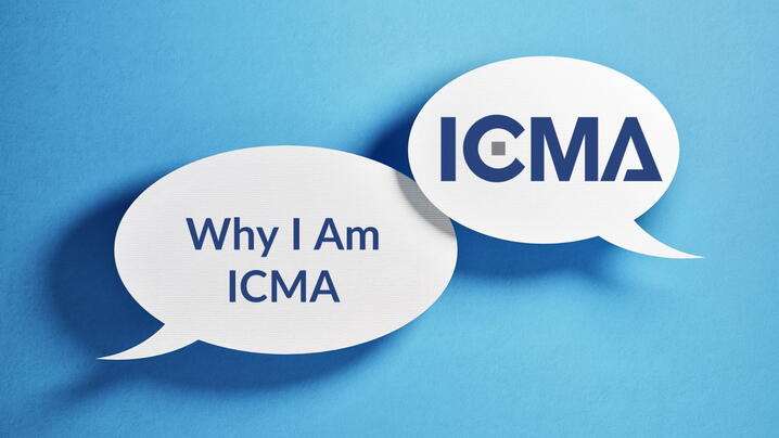 Speech bubbles that say 'Why I Am ICMA"