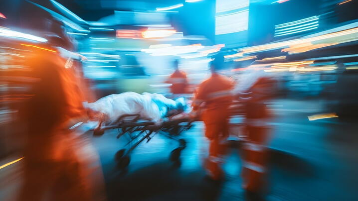 Image of EMTs with stretcher