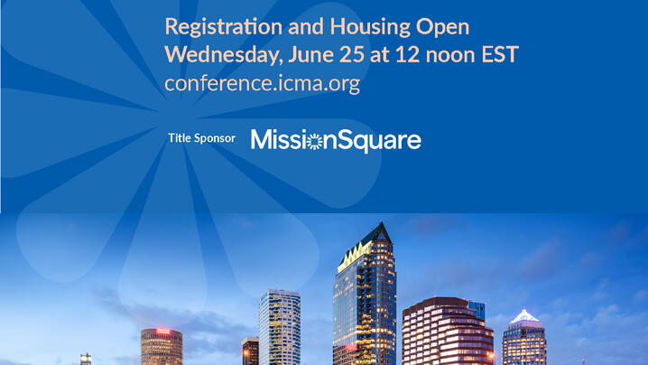 2025 ICMA Annual Conference preliminary program cover