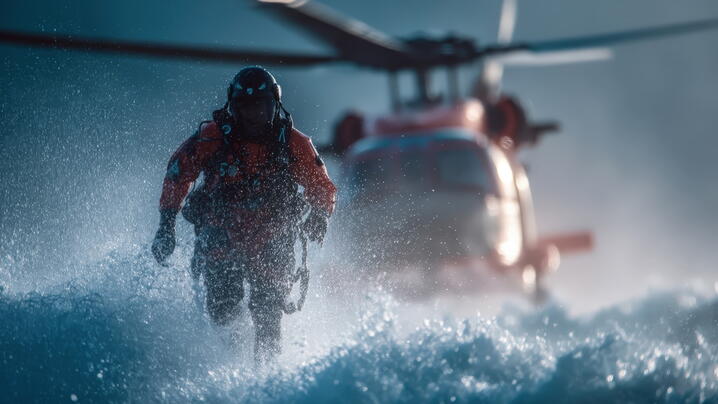 Image of Coast Guard rescue mission
