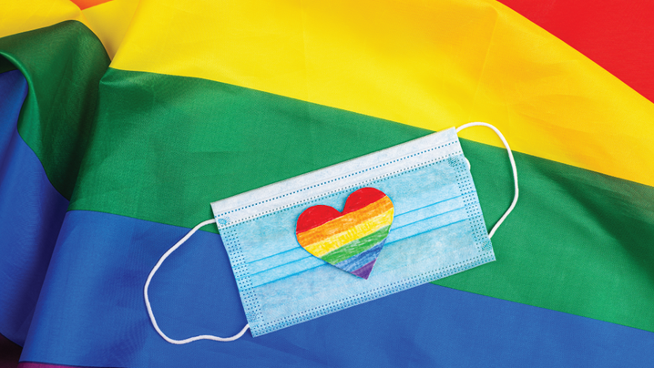 pride flag on face mask pride flag on face mask