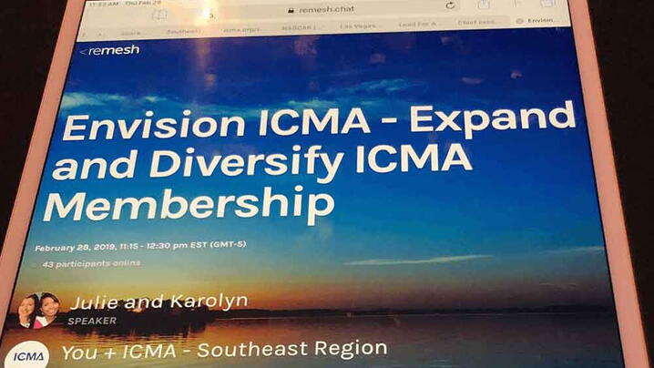 diversity ICMA on cell phone