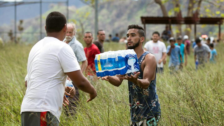 bottled water in advance of hurricane