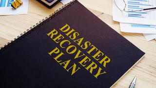 Image of folder titled Disaster Recovery Plan